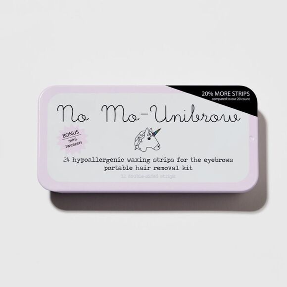 NIB No Mo-Unibrow (24) waxing strips Portable Kit - Picture 3 of 7